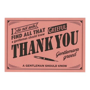 Greefulグリーティングカード M THANK YOU ピンク※日本国内のみの販売
