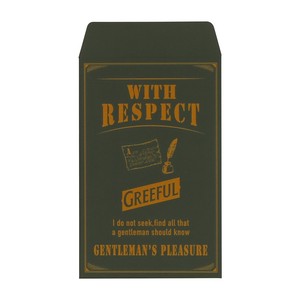 Greefulポチ袋 WITH RESPECT カーキ※日本国内のみの販売