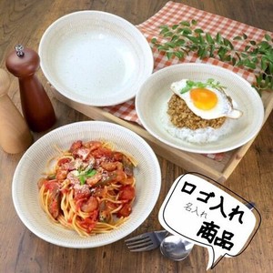 粉引トチリ14.5鉢・16cm皿【ロゴ/名入れ】