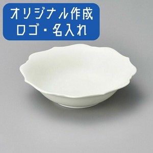 【ロゴ・名入れ】メイメイ稜花14.5取鉢 白系 和食器 小鉢 日本製 美濃焼