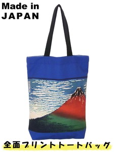 Tote Bag Printed Japanese Pattern Size M Made in Japan