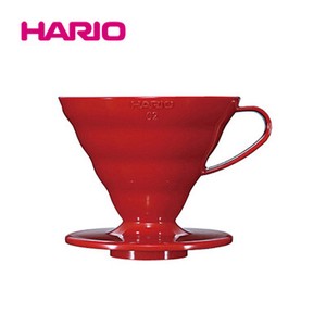 『HARIO』1〜4杯用 V60ドリッパー02　レッド VDR-02-R（ハリオ）