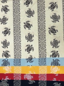Cotton Fabric Sea Turtle 5-colors Made in Japan