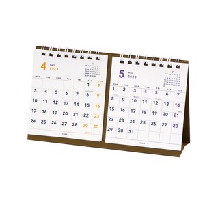 【数量限定】2023年版カレンダー　4月始まり プチ卓上2か月　月曜始まり　日本製「2023新作」