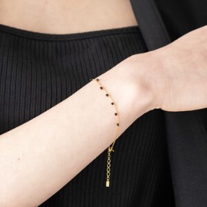 Silver Bracelet Peridot/Onyx Necklace