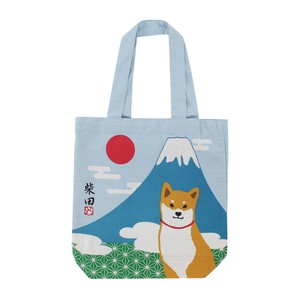 Tote Bag Mount Fuji Shiba Dog Pocket Shibata-san