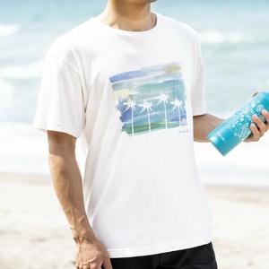 Tシャツ　Blue Sky Gradation Palms　半袖　ユニセックス