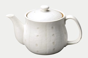 Mino ware Japanese Teapot White Pottery Droplets