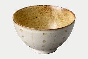 Mino ware Rice Bowl White Pottery Droplets