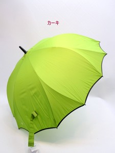 2023春夏新作）雨傘・長傘-婦人　縫い目のないお花の形の中骨・シームレス（一枚張り）無地ジャンプ傘