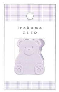 【新生活文具】【新学期】【クリップ】irokuma CLIP　PURPLE　205959