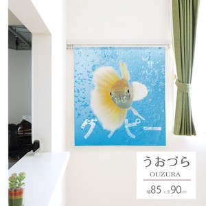 【受注生産のれん】うおづら「グッピー」幅85×丈90cm【日本製】魚 コスモ 目隠し