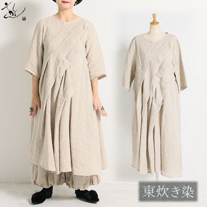 Casual Dress Spring/Summer Natural One-piece Dress Made in Japan