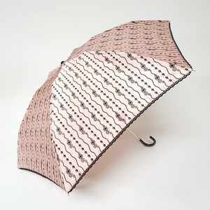 婦人折りたたみ傘　サテンジュエリー柄プリント　雨晴兼用傘