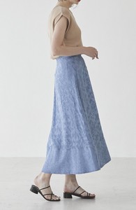 Skirt Jacquard Flare Skirt Sheer