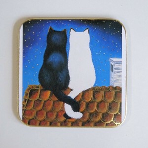 コルク コースター 輸入雑貨 ネコ cat ウィーン ウイーン ハンドメイド C-149 猫雑貨