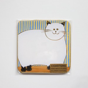 コルク コースター 輸入雑貨 ネコ cat ウィーン ウイーン ハンドメイド C-214