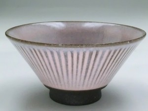 Mino ware Rice Bowl Porcelain Pink Sunny spot Pottery Made in Japan