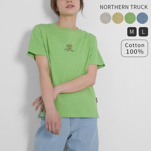 Tシャツ 半袖 綿100％ カットソー レディース ワンポイント刺繍 ロゴ  nt-nbc53090