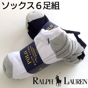 POLO RALPH LAUREN  靴下 6足セット アンクルソックス【ポロラルフローレン】