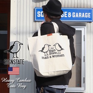 SIGN STATE ナチュラル キャンバス man＆women トートバッグ サインステイト