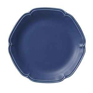 [美濃焼 食器] 藍ai 雪華4.5皿 [minoware 日本製][軽量食器]