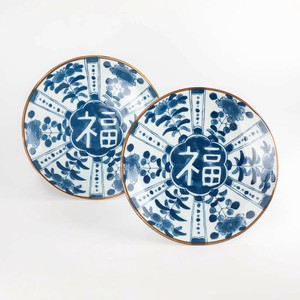藍染工房 軽量吉祥パスタ皿ペア—セット