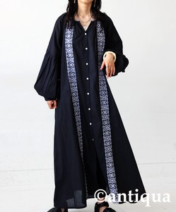 洋装/连衣裙 刺绣 女士 印度棉 洋装/连衣裙 antiqua