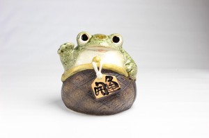 Shigaraki ware Animal Ornament Gamaguchi Frog M Made in Japan