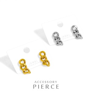 Pierced Earring Gold Post Gold Stainless