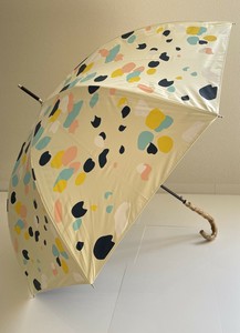 一級遮光　晴雨兼用　大寸長傘　猫プリント　ジャンプ傘