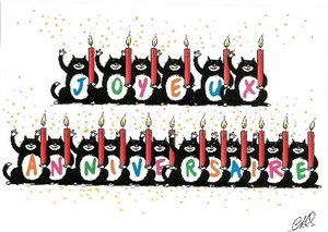 ■ポストカード■フランス製ポストカード☆Happy Birthday　お誕生日おめでとう