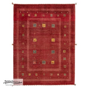 ギャッベ　ペルシャ　イラン　オーガニックウール　絨毯　ラグサイズM（約150×200cm）　G176　159×204cm