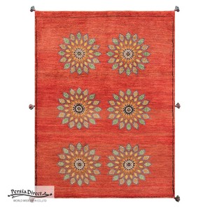 ギャッベ　ペルシャ　イラン　オーガニックウール　絨毯　ラグサイズM（約150×200cm）　G931　150×205cm