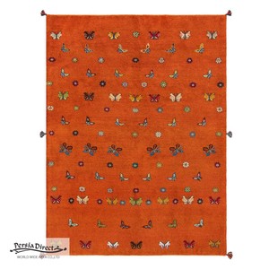 ギャッベ　ペルシャ　イラン　オーガニックウール　絨毯　ラグサイズM（約150×200cm）　G955　150×202cm