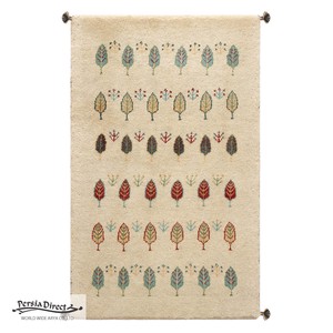 ギャッベ ペルシャ イラン オーガニックウール 絨毯 ラグ 玄関マットLL（約75×120cm）G1008　78×127cm