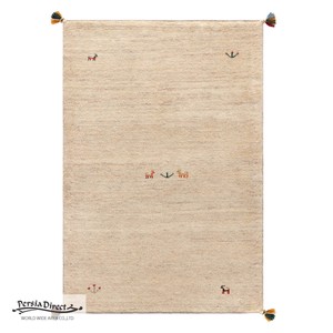 ギャッベ ペルシャ イラン オーガニックウール 絨毯 ラグ 玄関マットLL（約75×120cm）G1077　84×124cm