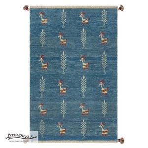 ギャッベ ペルシャ イラン オーガニックウール 絨毯 ラグ 玄関マットLL（約75×120cm）G515　73×110cm