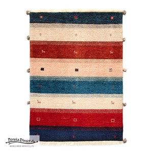 ギャッベ　ペルシャ　イラン　オーガニックウール　絨毯　ラグサイズS（約100×150cm）　G422　102×143cm