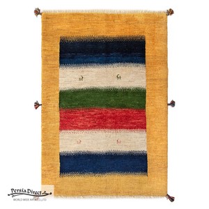 ギャッベ　ペルシャ　イラン　オーガニックウール　絨毯　ラグサイズS（約100×150cm）　G405　103×151cm