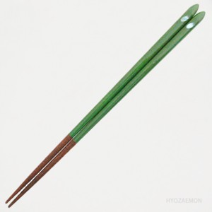Chopsticks Red L size Dishwasher Safe Green 23.5cm Made in Japan