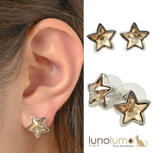 Pierced Earringss Star Bijoux Sparkle Stars Ladies' SWAROVSKI Crystal
