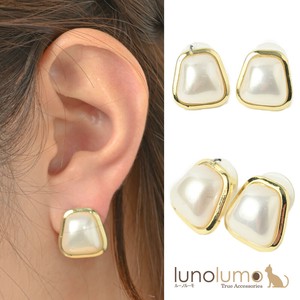 Pierced Earringss Pearl sliver White Ladies