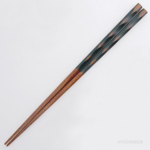 Chopsticks Red L size Green 23.5cm Made in Japan