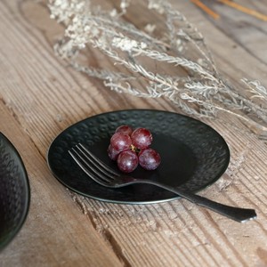 Mino ware Small Plate Flower black Western Tableware 16.5cm Made in Japan