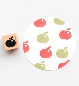 ［輸入スタンプ ］Perlenfischer スタンプ りんご リンゴ 林檎 果物 手帳