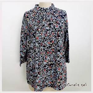 Button Shirt/Blouse Pullover Tunic Blouse 7/10 length 2-colors