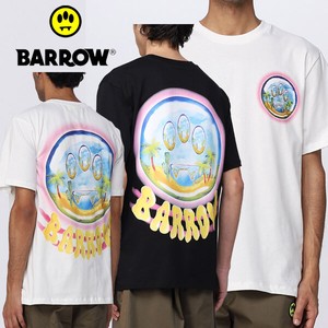 BARROW メンズ 半袖 BLACK/WHITE バロー