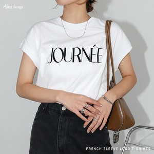 ロゴプリント フレンチスリーブ Tシャツ