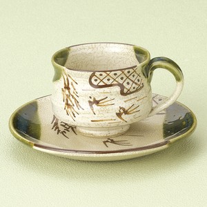 美浓烧 茶杯盘组/杯碟套装 燕子 日本制造